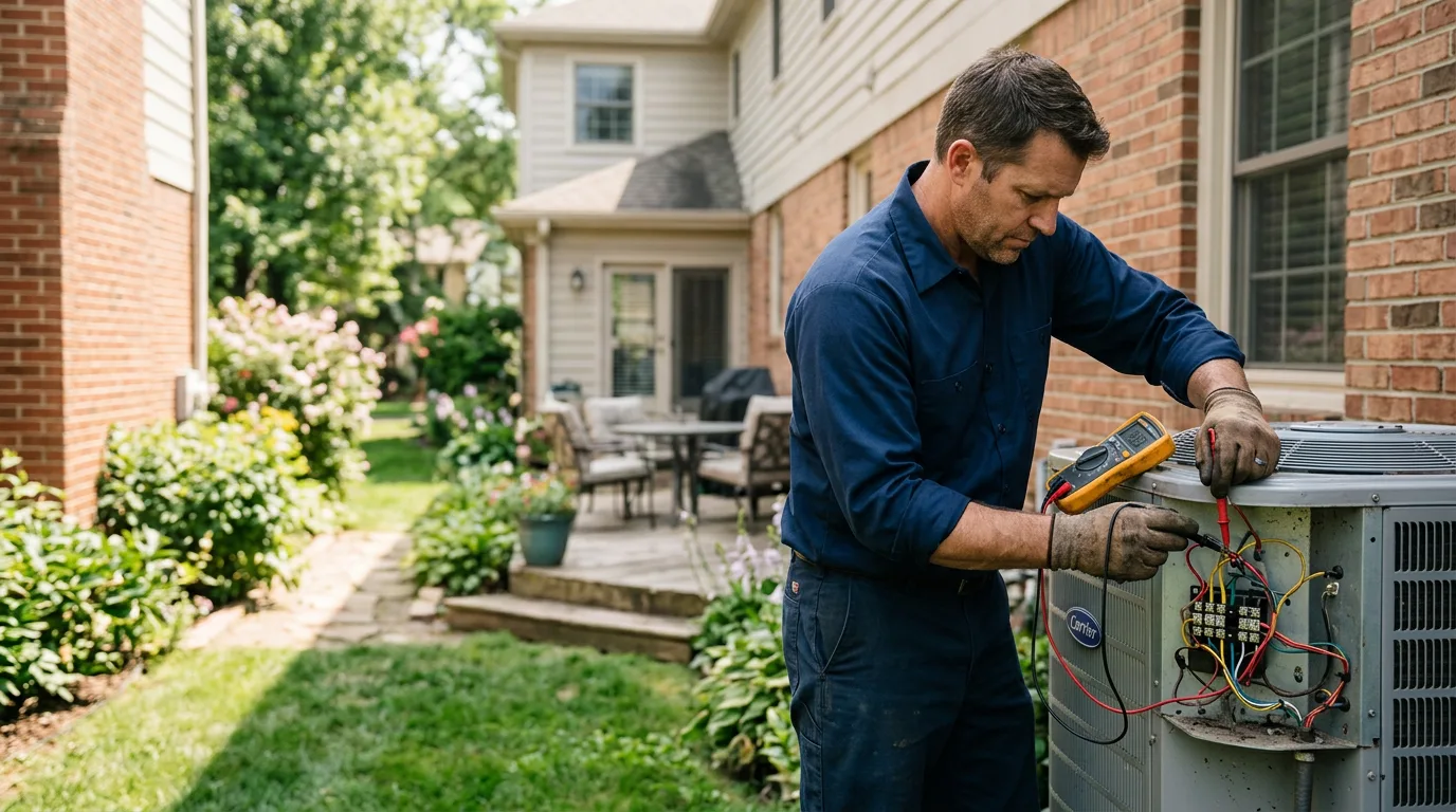 HVAC technician working near New York Mills, MN